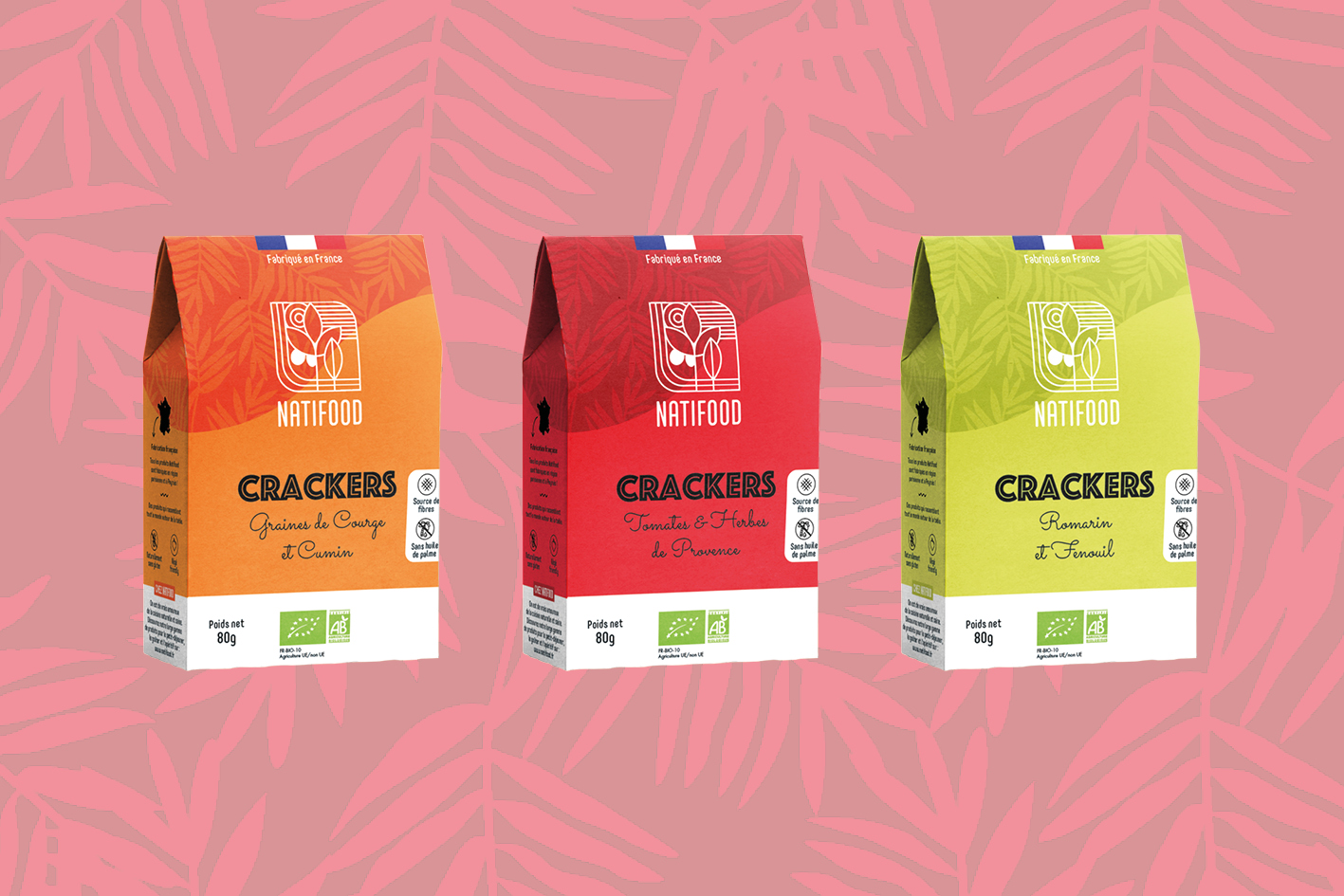 Crackers sans huile de palme natifood